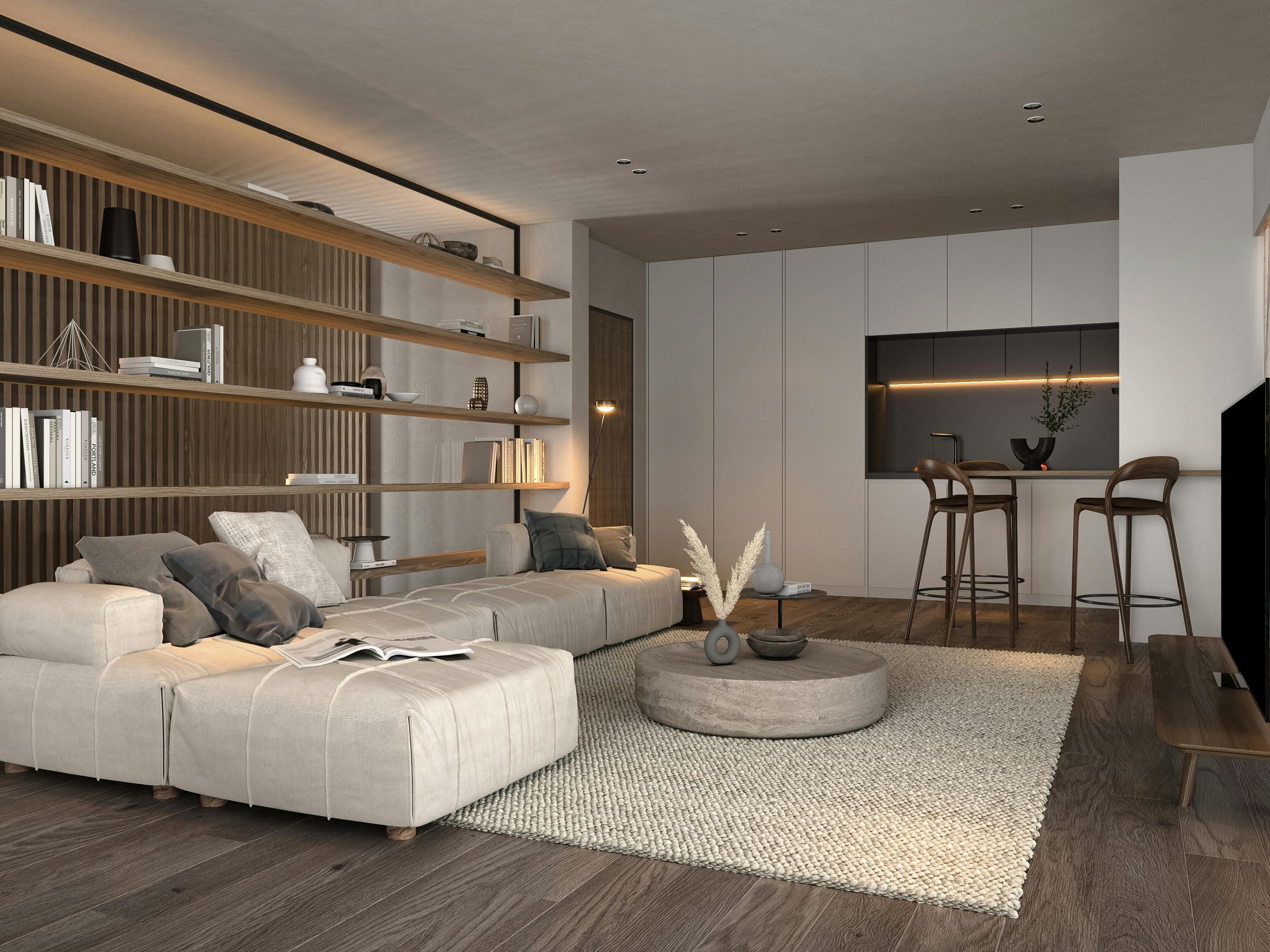 the apartment's interior
