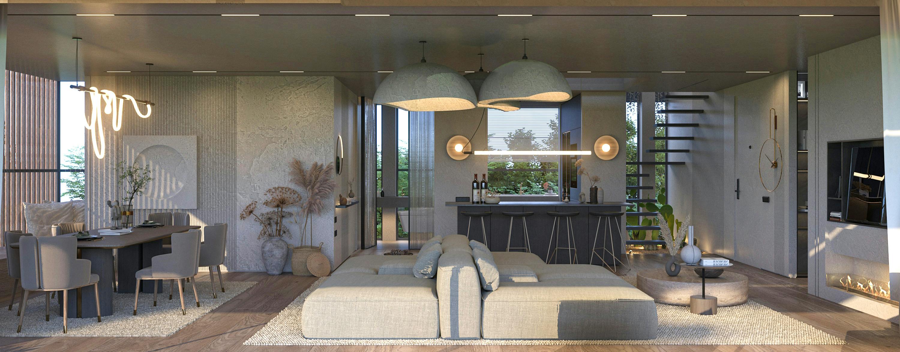 the apartment's interior