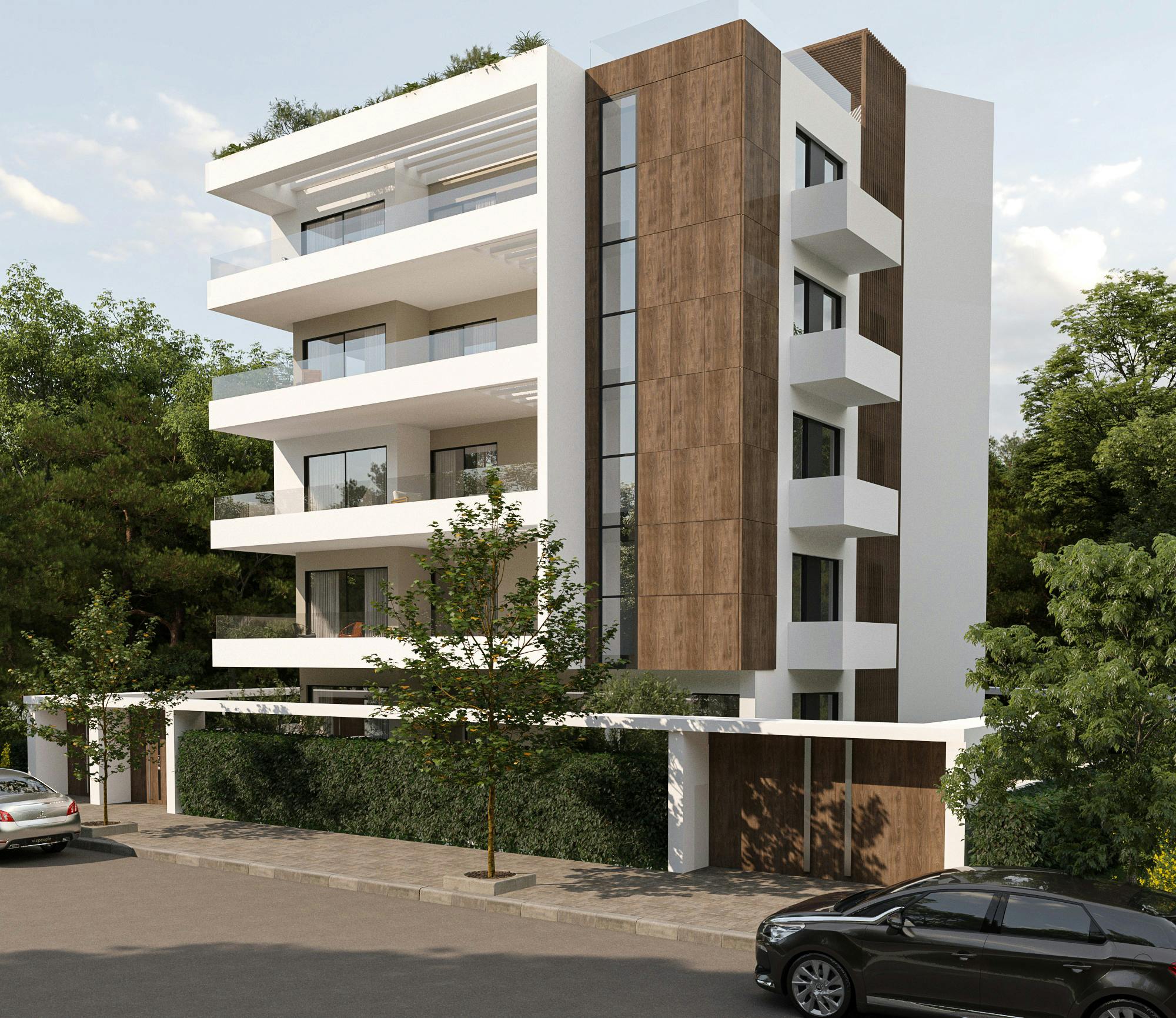 the building's facade