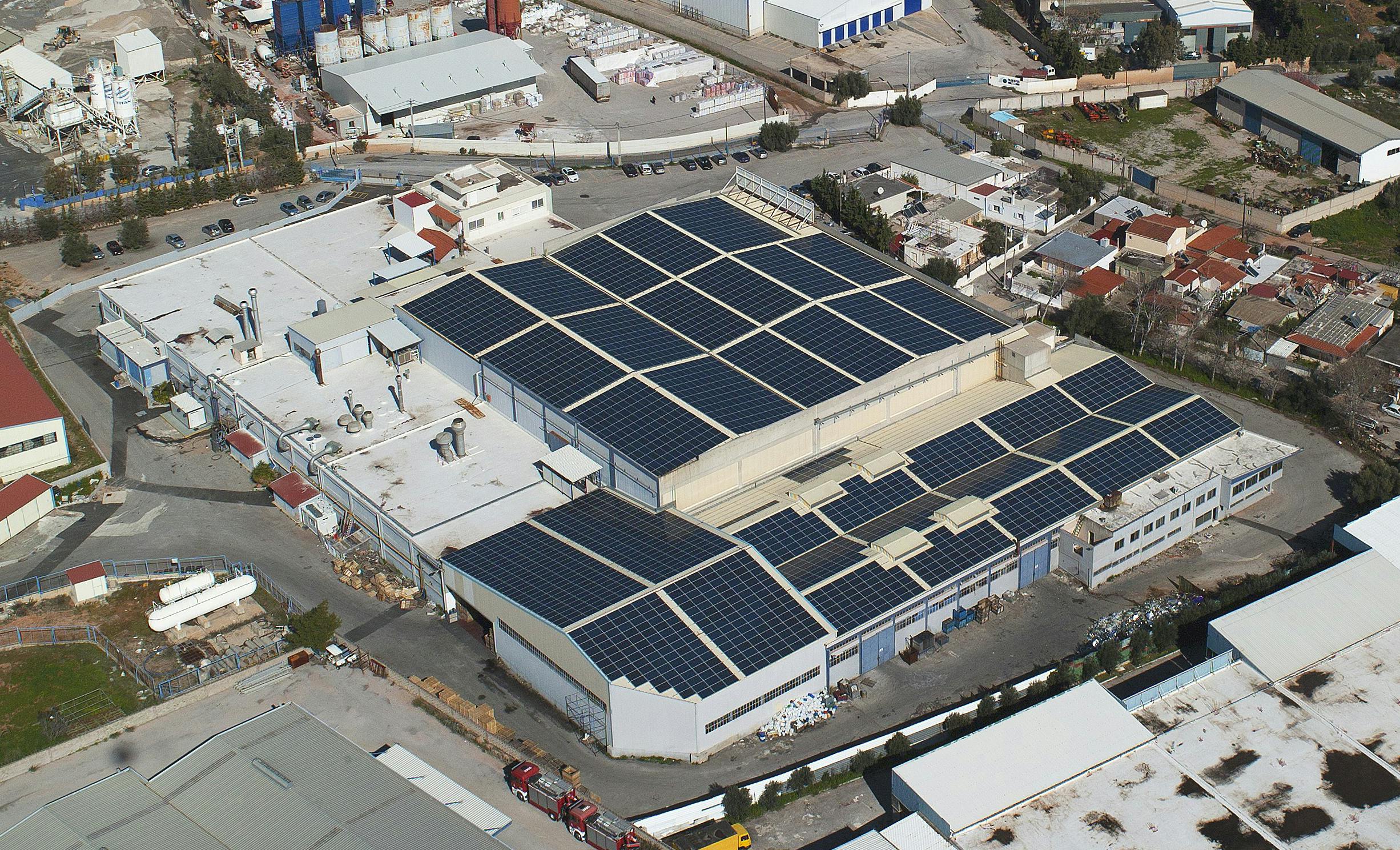 the rooftop of the factory