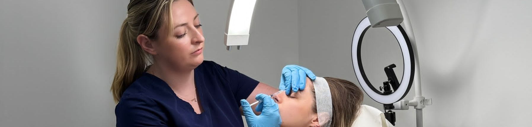 Dr Anna delivering medical-led treatment to a female patient