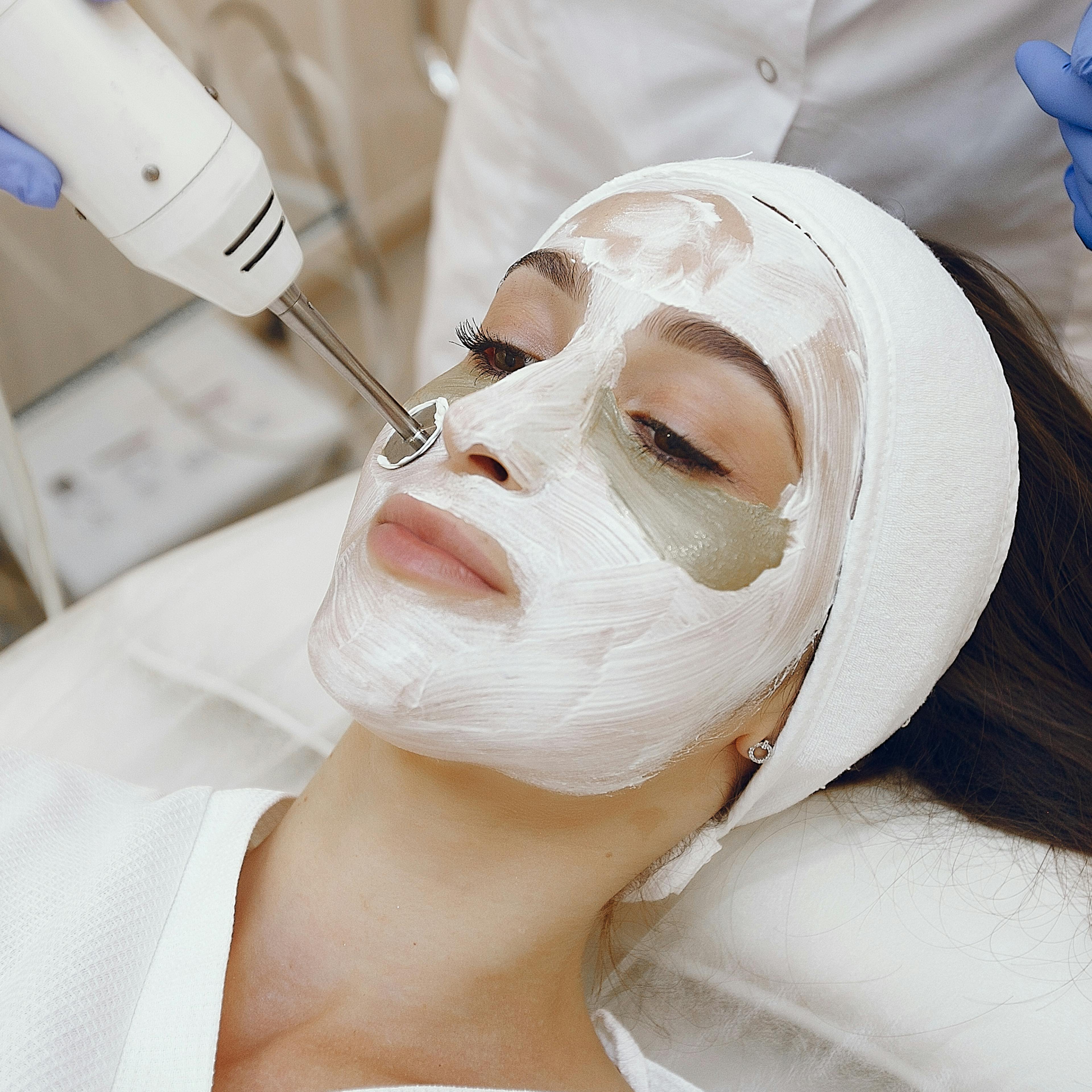 A female patient receiving medi-facial treatment
