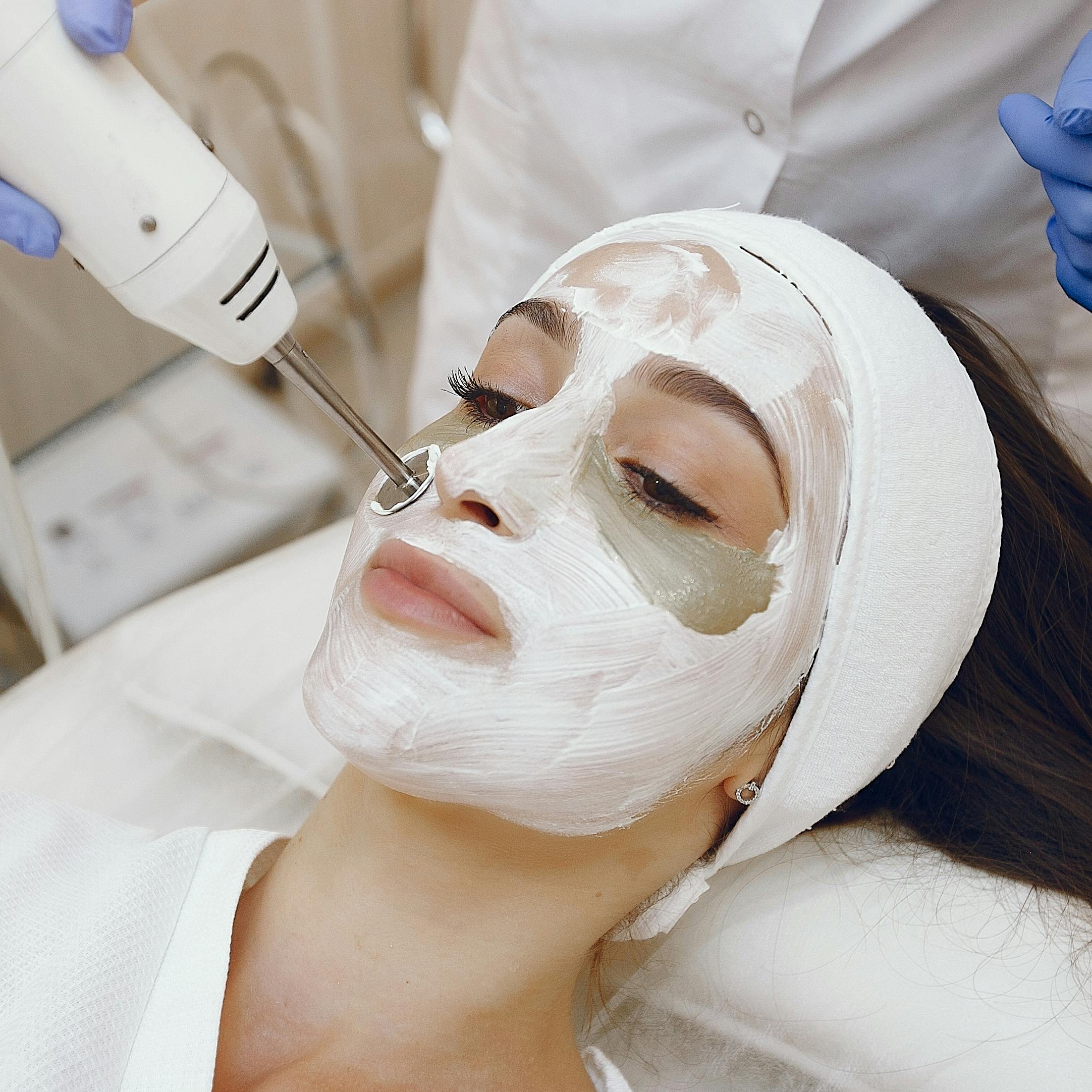 A female patient receiving medi-facial treatment