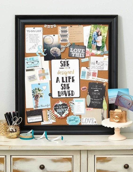 Un moodboard enmarcado