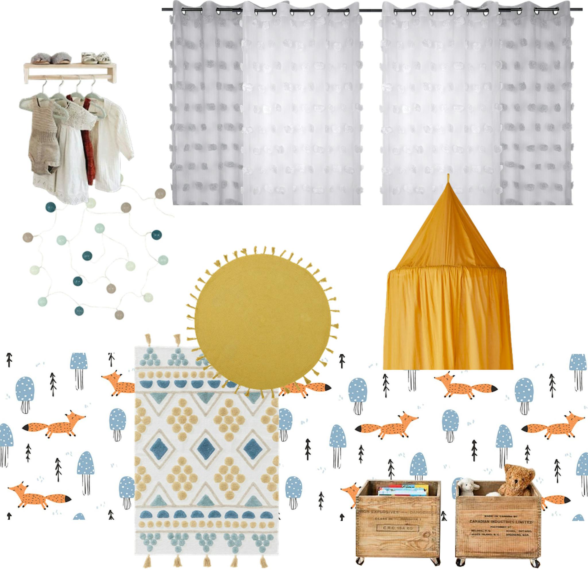 moodboard dormitorio infantil