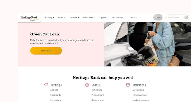 heritage bank homepage