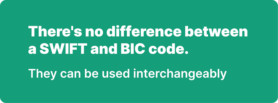 There is no difference between a SWIFT and BIC code.