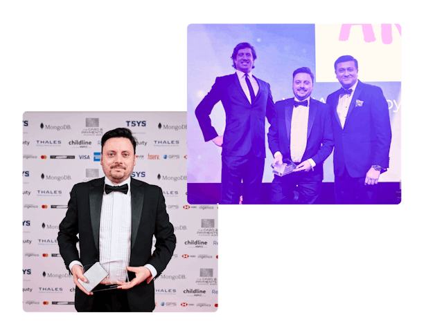 ANNA's Chris Thurgood with our recent award for "Best application of AI or ML in Financial Services" at the 2023 Card and Payments Awards