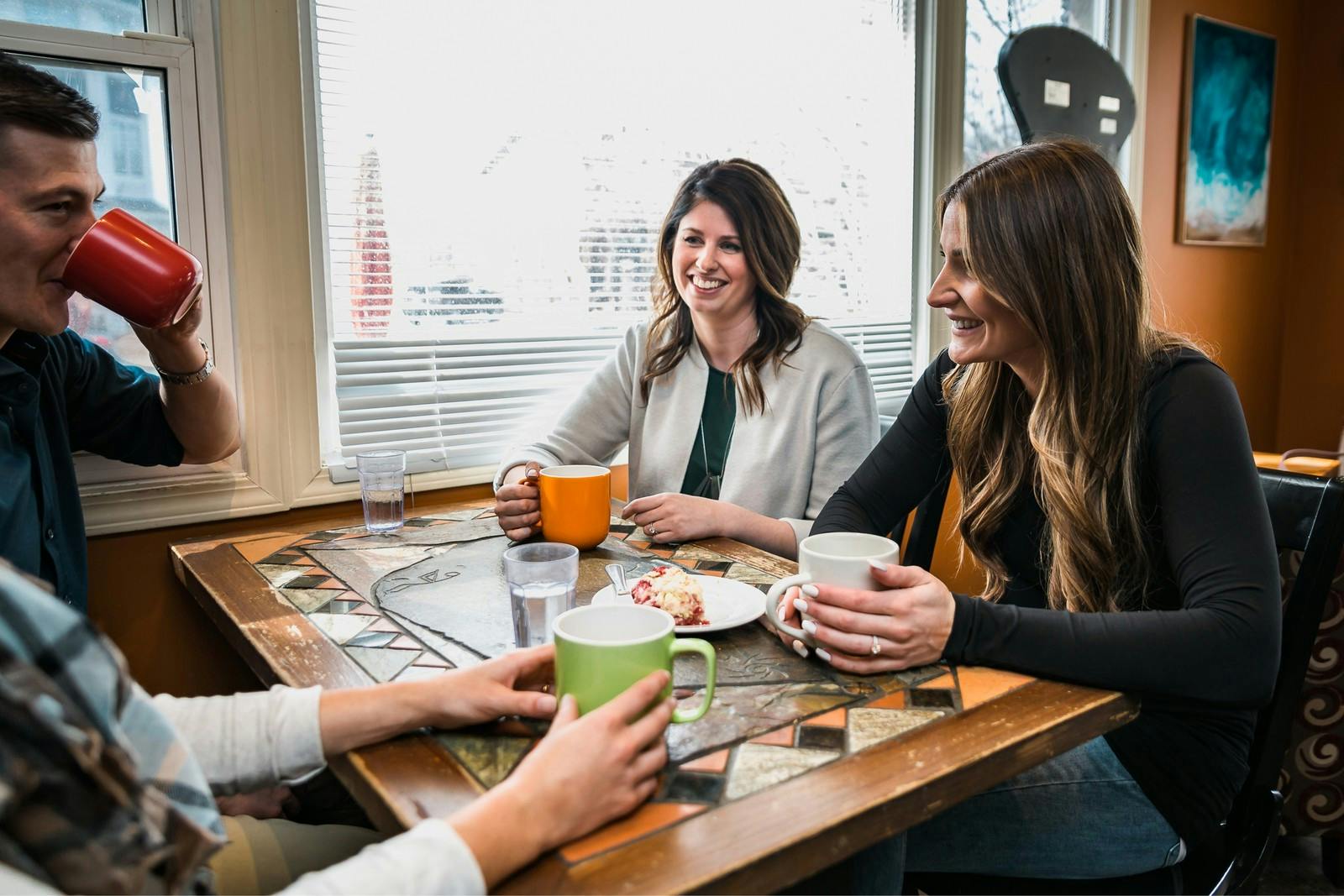 Friends having coffee