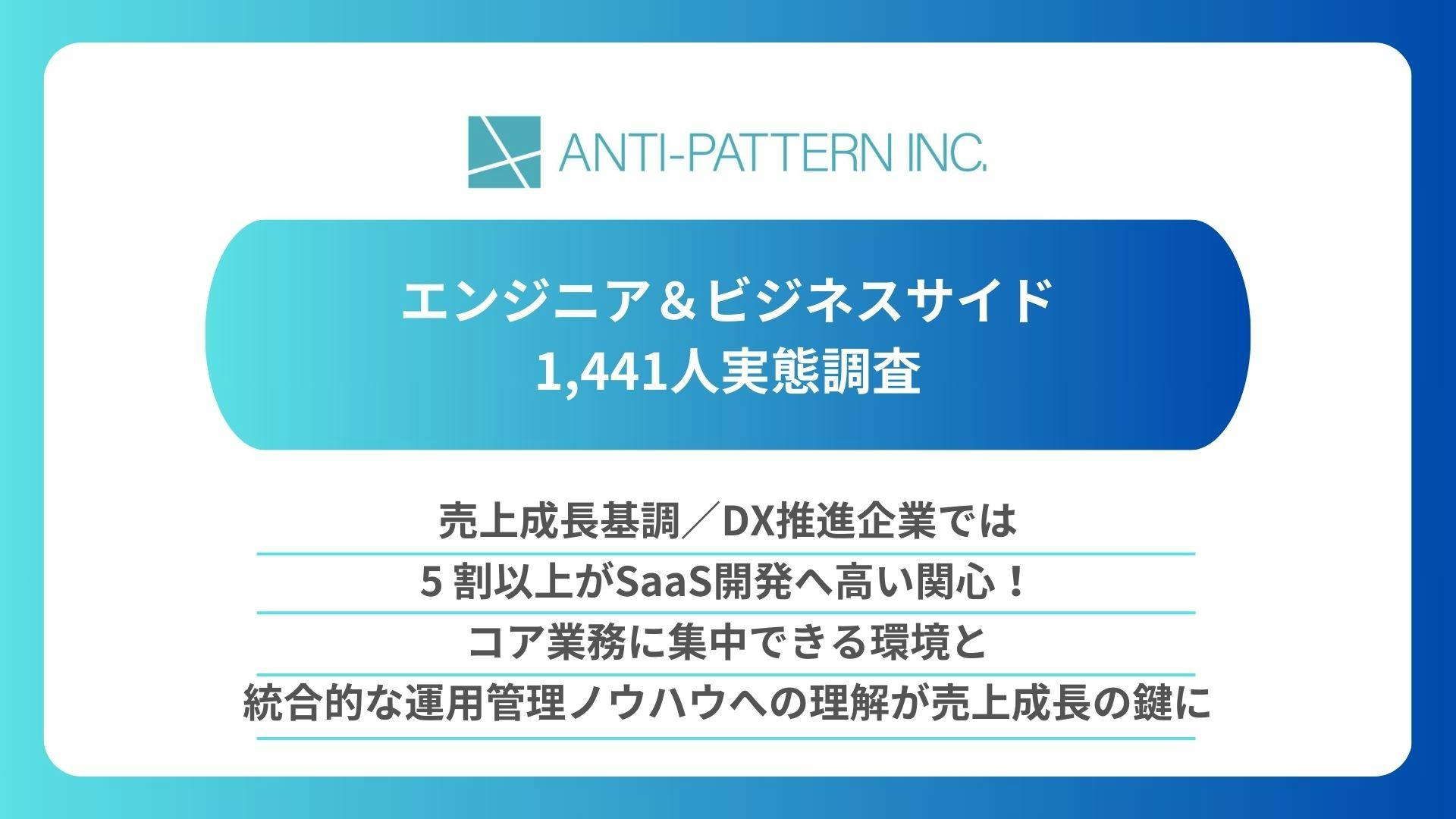 エンジニア＆ビジネスサイド1,441名に実態調査を実施