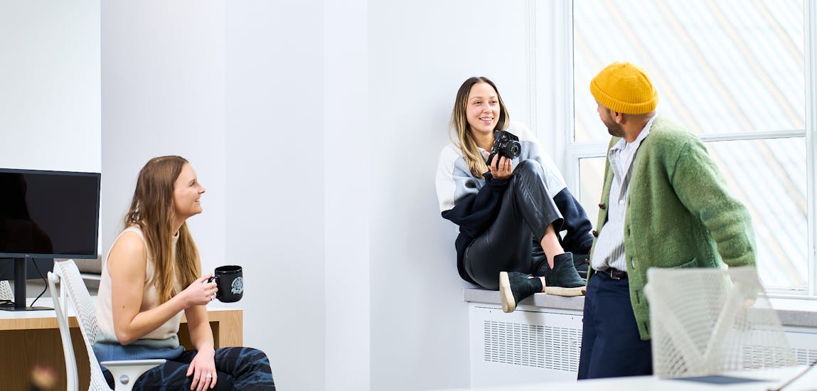Photo of the Antisocial team at the office.