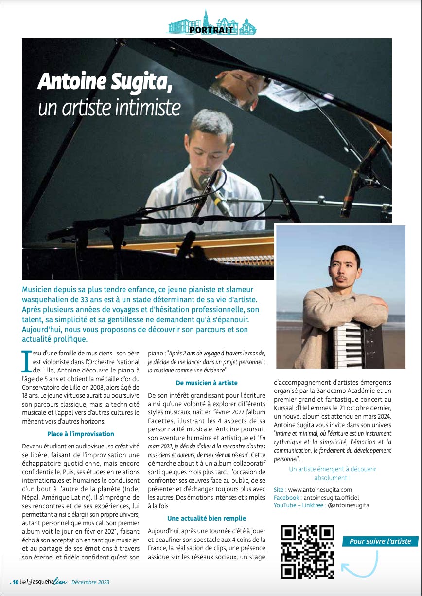 Article Antoine SUGITA - Wasquehalien