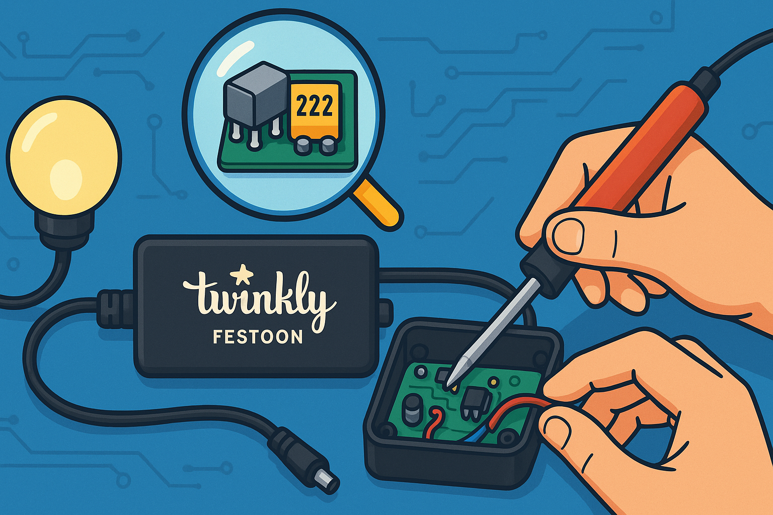 Repairing a Twinkly Festoon Controller: Identifying and Replacing a Faulty DC/DC Converter