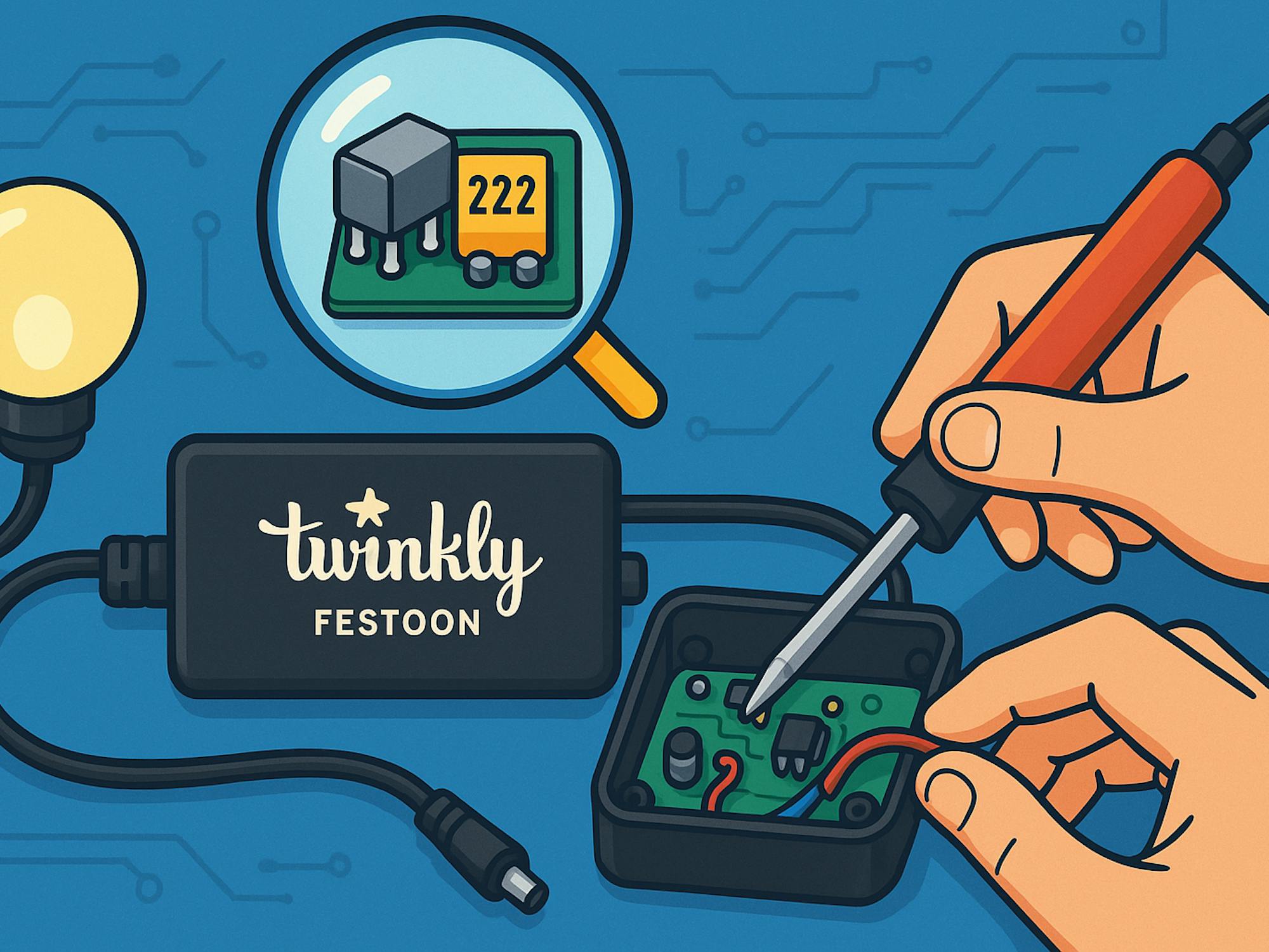 Repairing a Twinkly Festoon Controller: Identifying and Replacing a Faulty DC/DC Converter