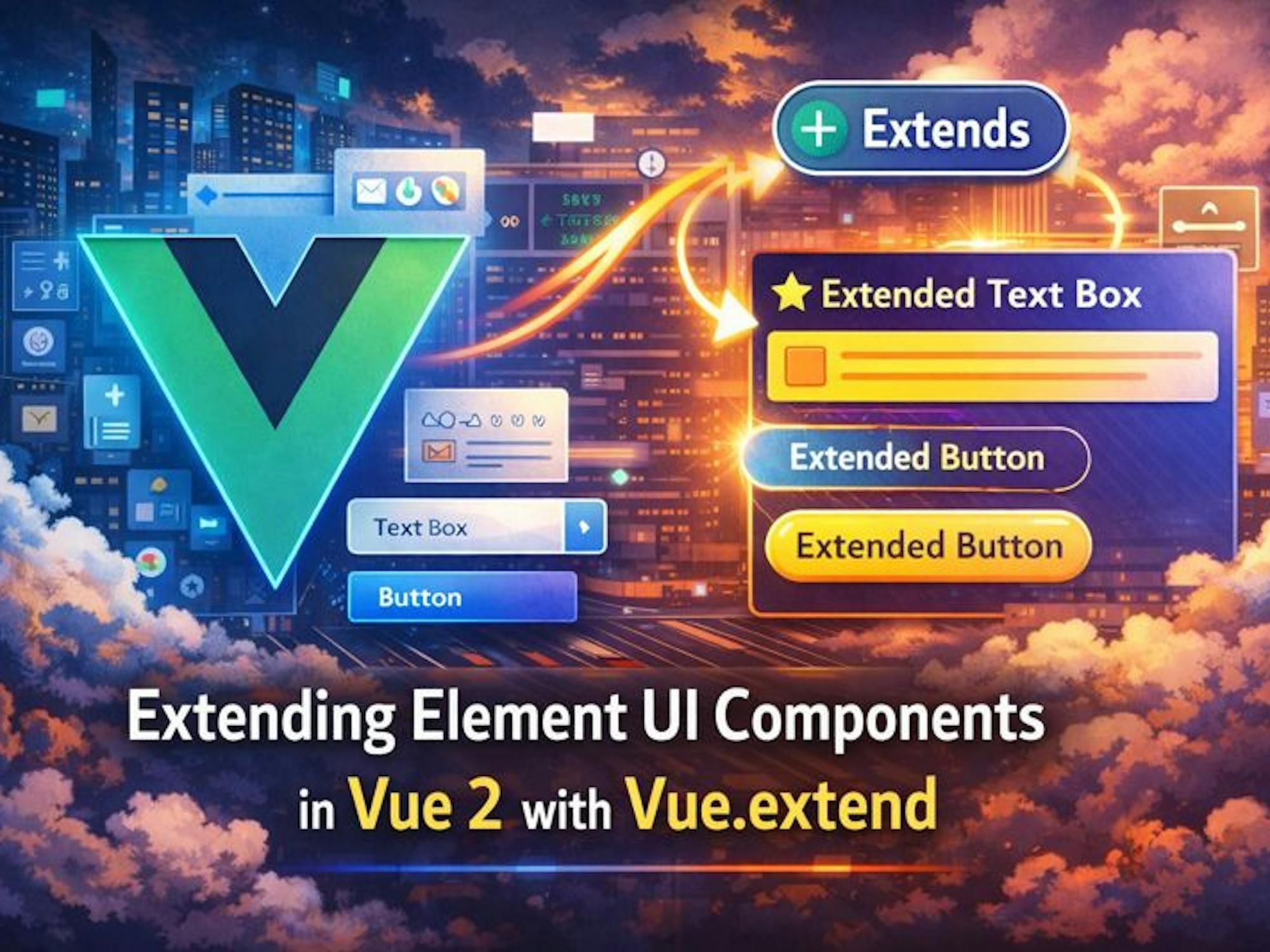 Extending Element UI Components in Vue 2 with Vue.extend