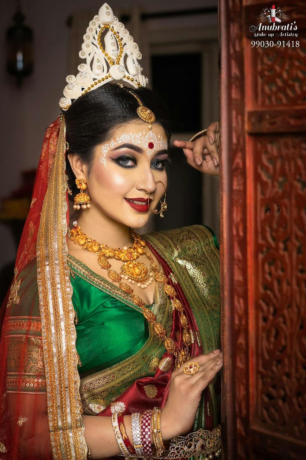oval face makeup look for bengali brides