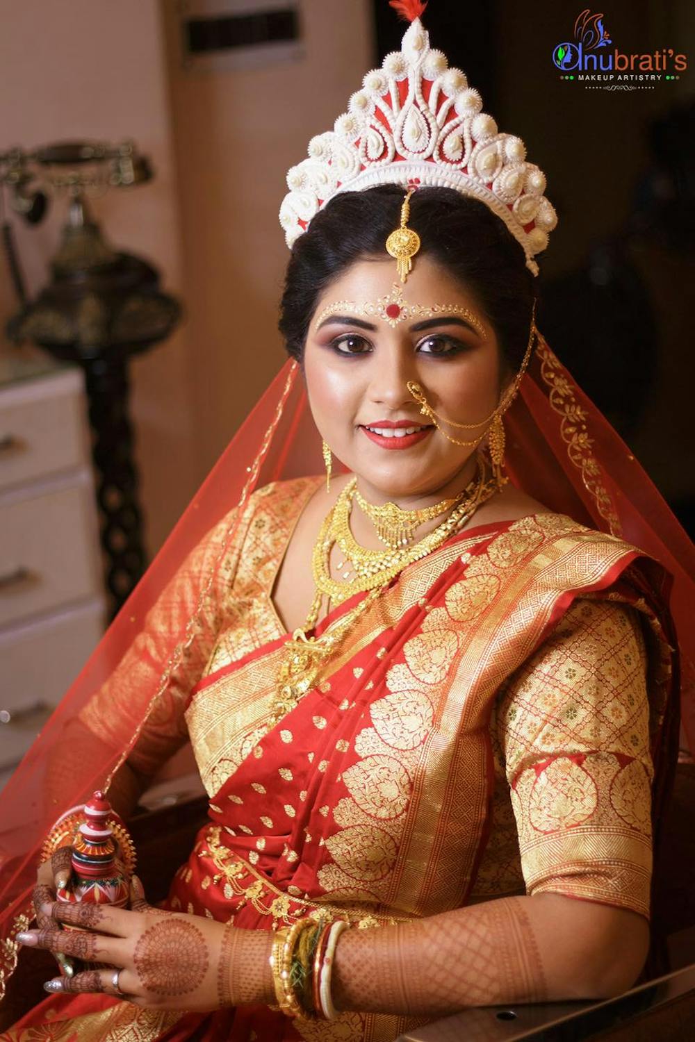 creative bridal chandan bindi design