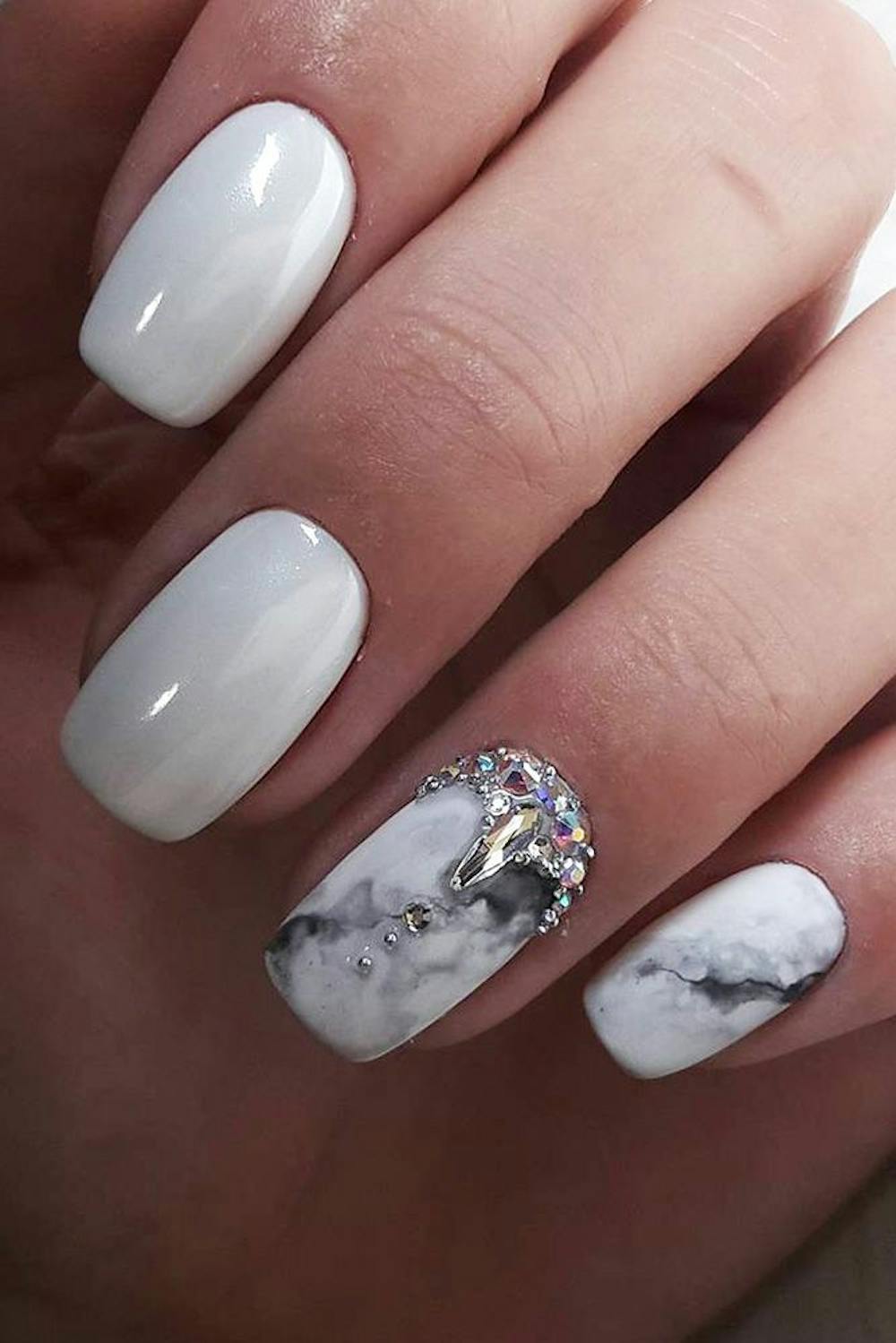 Beautiful bridal nail art
