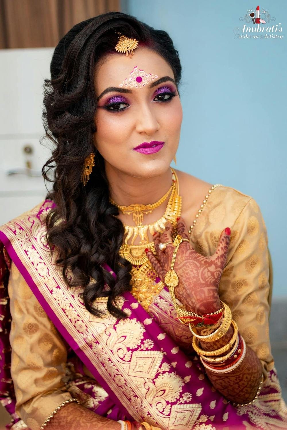 open hair bridal hairstyle