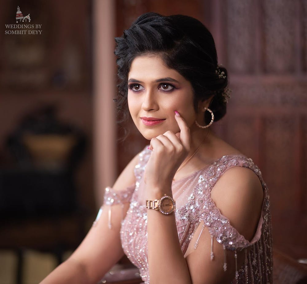 radiant makeup look for pre-wedding