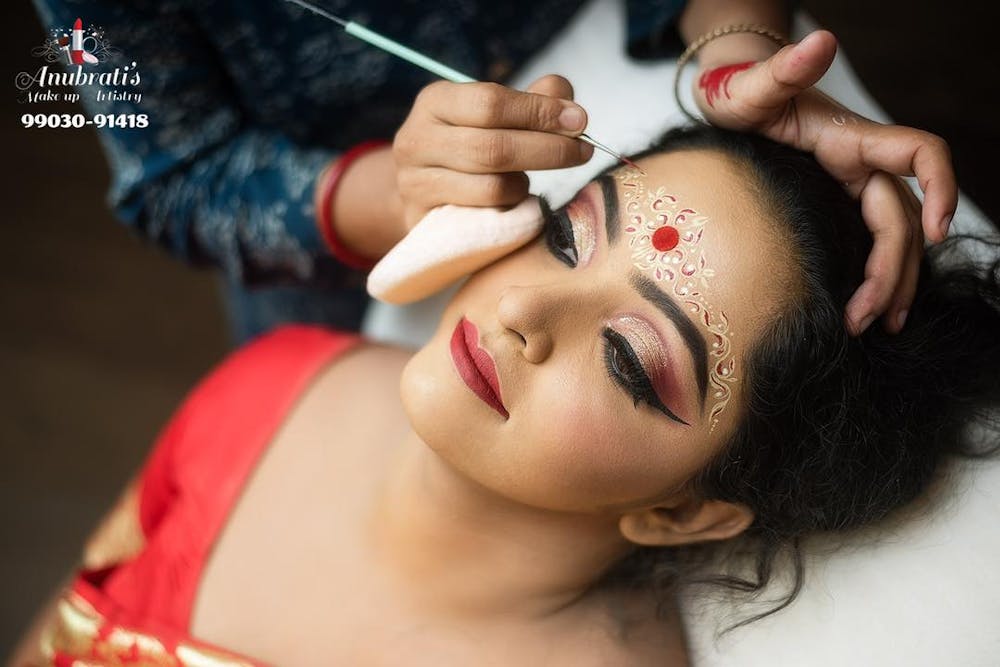 makeup session for brides