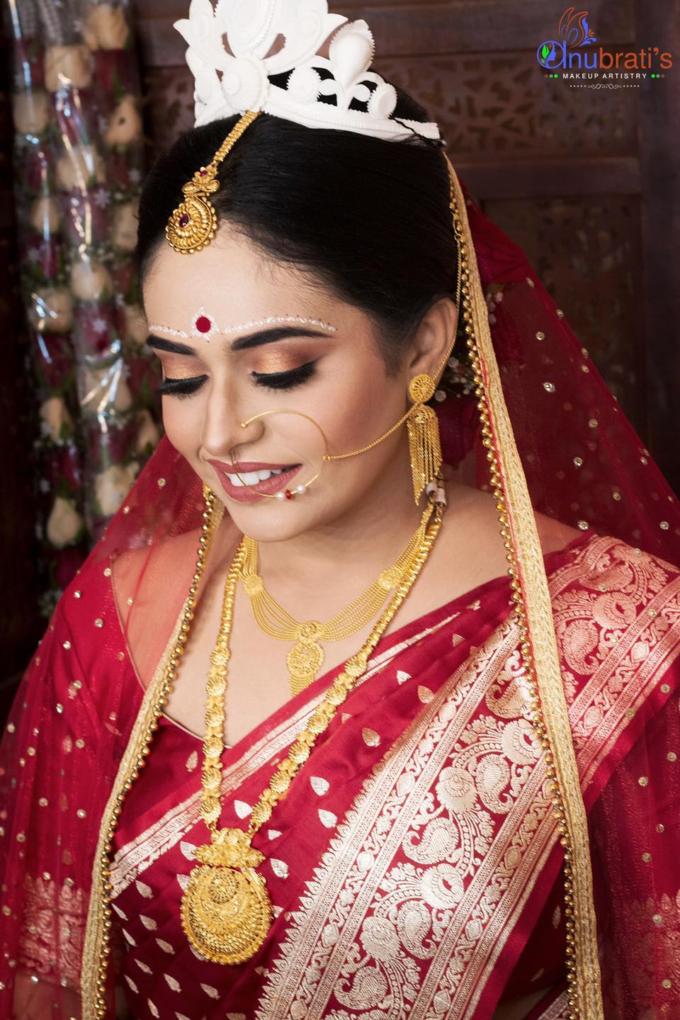 bindi design for bengali bridal