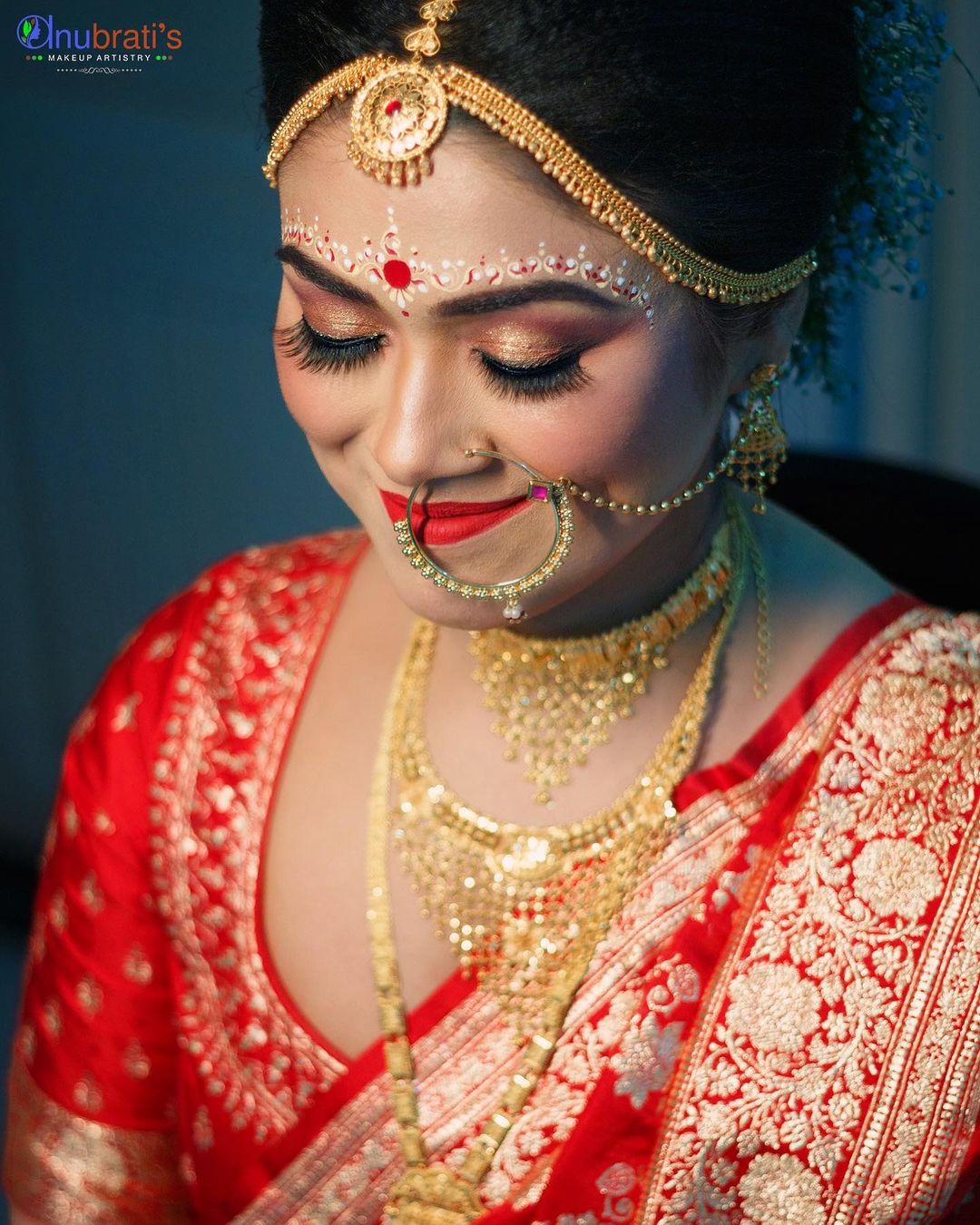 Blogger Abanti on Instagram ll  Reception Look ll  Traditional  Bengali Wedding ll  Makeuplook ll  ll   Bengali wedding Bengali  bride Reception look