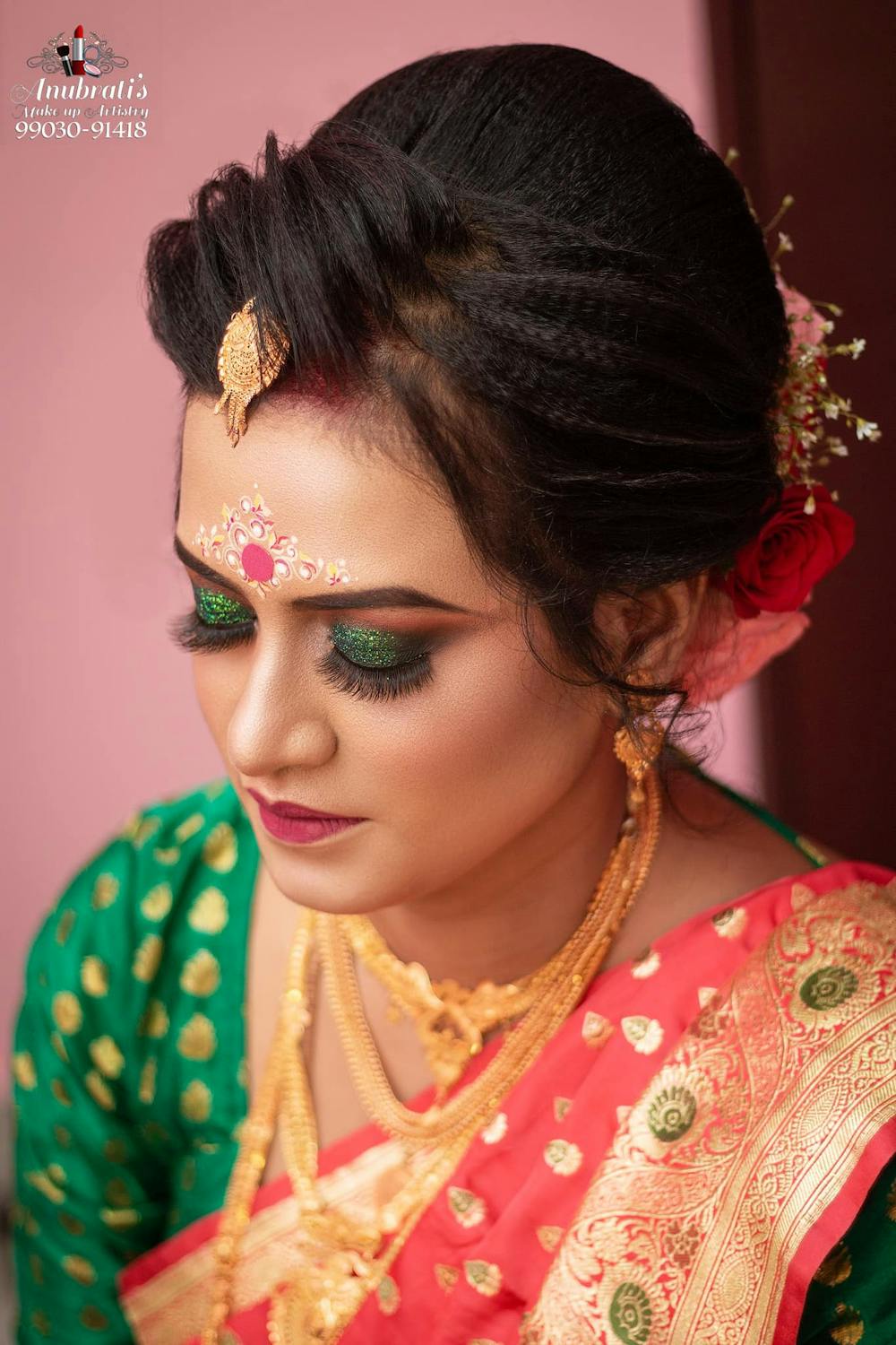 shimmery bridal eye makeup