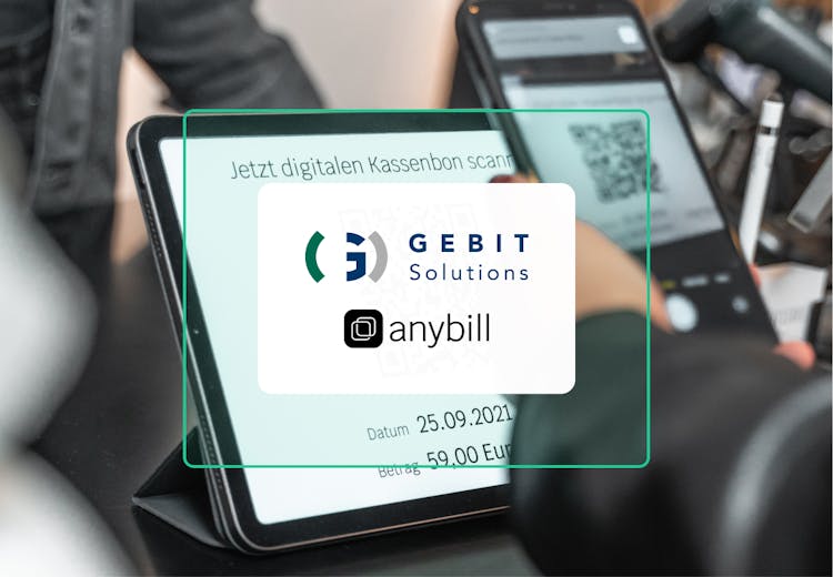 Zukunftssicher: GEBIT Solutions und anybill bieten etablierten Händlern den digitalen Kassenbon
