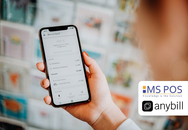 Digitale Kassenbons mit MS POS und anybill