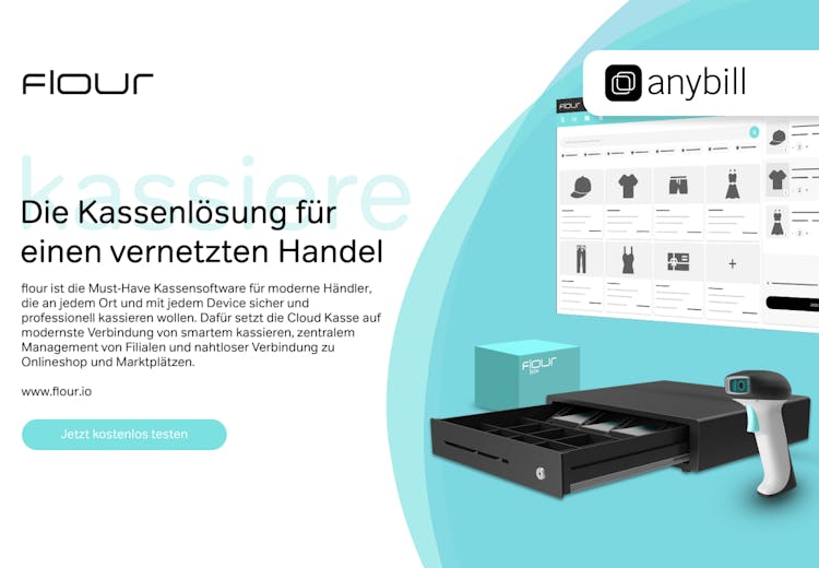 Die Kassenlösung für einen vernetzten Handel: flour und anybill