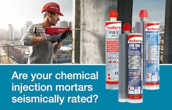 Are your chemical injection mortars seismically rated?