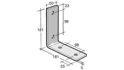 Galvanized B55 Bowmac Angle Bracket