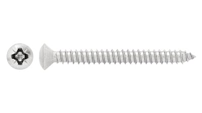Stainless Raised Countersunk Pozi Self Tapping Screw