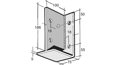 Galvanized Bowmac Angle Bracket B108