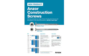 New Product - Anzor Construction Screws