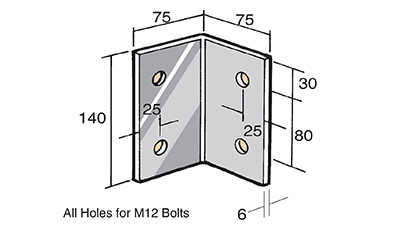 Stainless Bowmac Angle Bracket