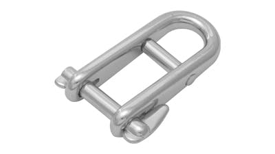 Stainless Double Bar D Shackle with Captive Pin