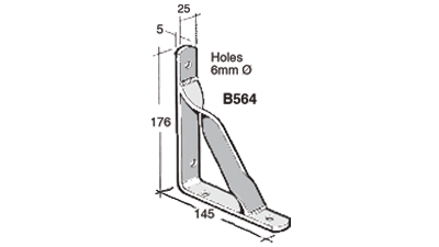 Bowmac Galvanised Angle Bracket B564