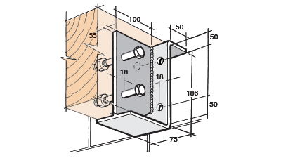 Galvanized Bowmac Beam Support Bracket B98