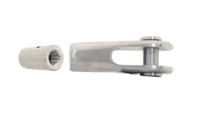 316 Stainless Tension Rod Fork and Lock Nut