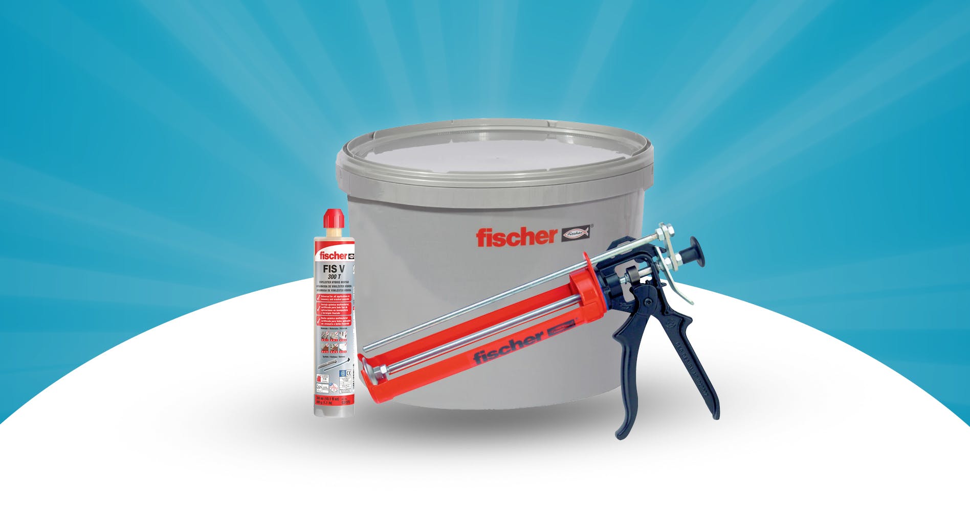 Free gun with every full bucket of fischer V 300 T injection mortar purchased!