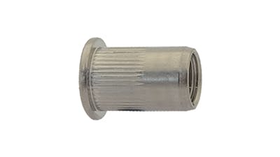 Stainless Flanged Splined Knurled Threaded Insert