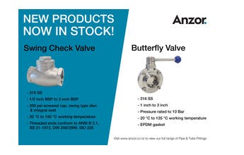New Valves Now In Stock!