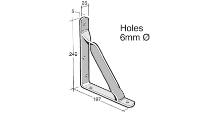 Galvanized B565 Bowmac Angle Brackets with Gusset