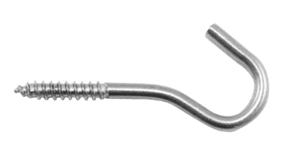14573 3.4 X 52MM 304 STAINLESS HOOK SCREW - Anzor Fasteners