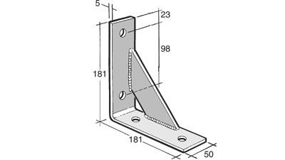 Galvanized B65 Bowmac Angle Bracket