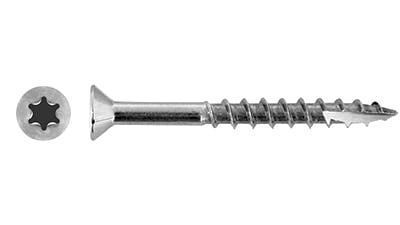 stainless steel countersunk 6 lobe particle board screw