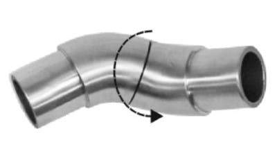 Stainless Adjustable Handrail Elbow for 2 Inch Tube