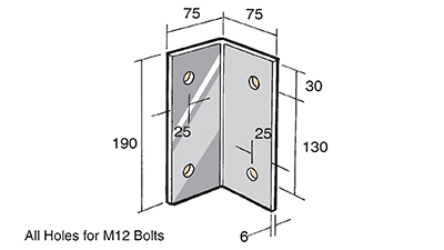 BS176 Stainless Bowmac Angle Bracket